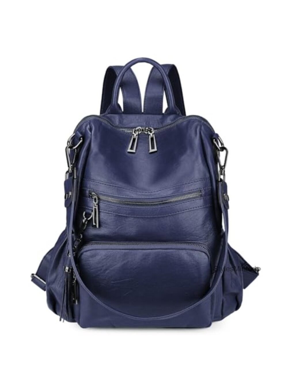 Women Vegan Leather Travel Backpack Purse Tassel Shoulder Bag with Laptop